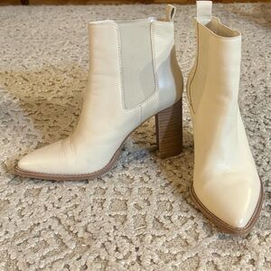 Vince Camuto Ellea Cream Ankle Boots